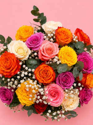 Bouquet de Roses mélangées